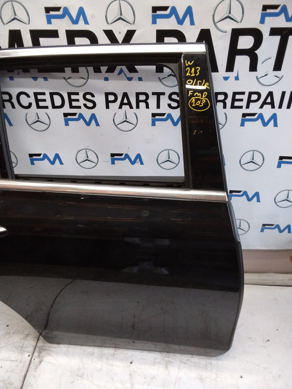 MERCEDES BENZ  E-CLASS W213 DRIVER SIDE REAR DOOR O/S/R COMPLETE BLACK FMD103