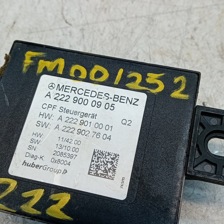 MERCEDES S CLASS W222  REAR CAMERA CONTROL MODULE ECU A2229000905 FM001252