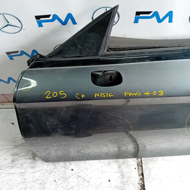MERCEDES C-CLASS C205 CP PASSENGER FRONT DOOR NSF 2016 ON GREY COMPLETE FMD403