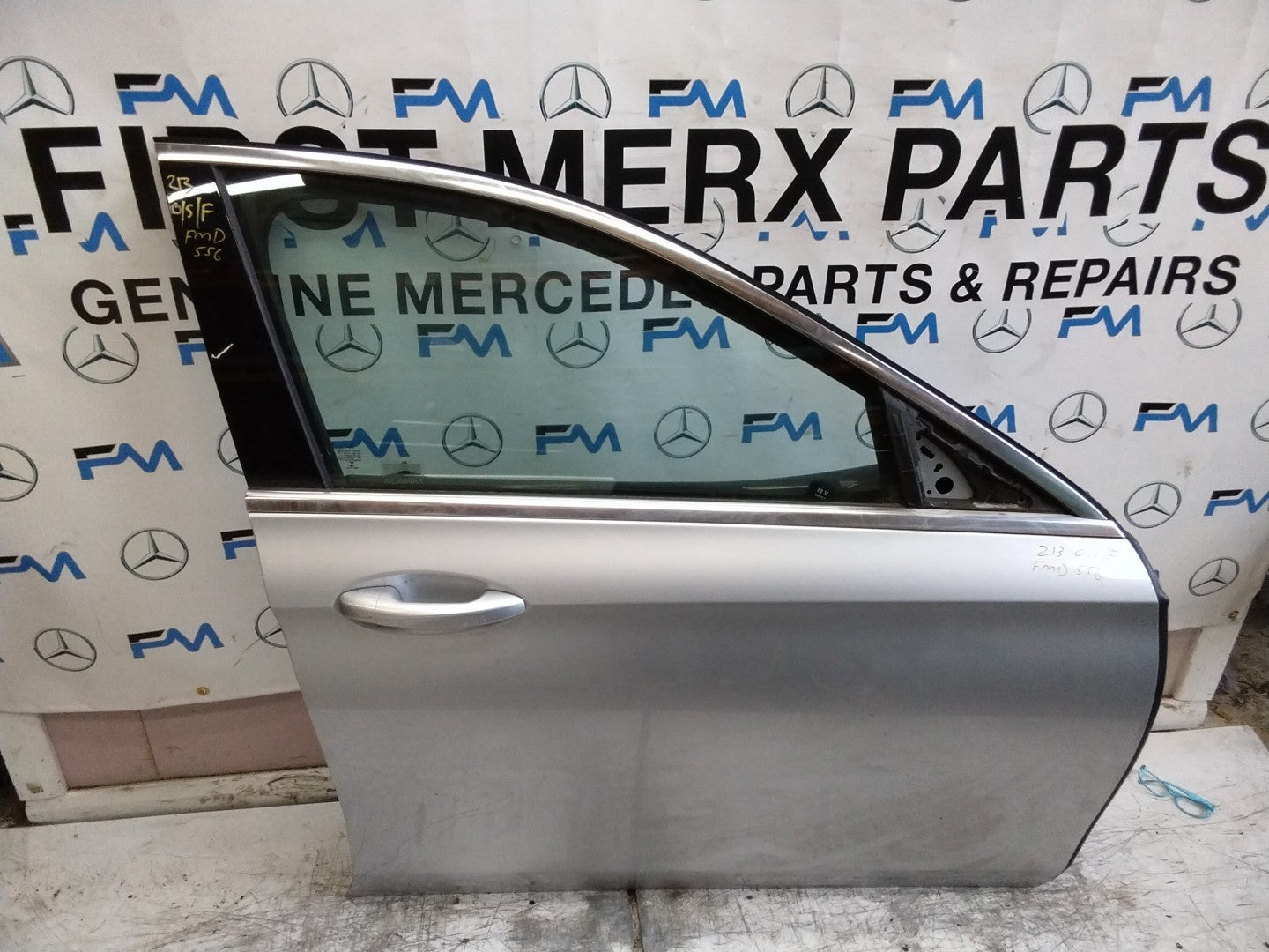 MERCEDES E-CLASS W213 SLN DRIVER FRONT DOOR OSF SILVER 2016-20 FMD556
