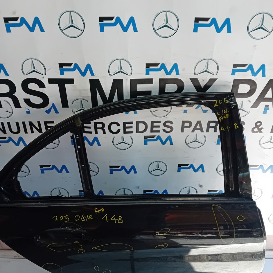 MERCEDES C-CLASS W205 SLN DRIVER REAR DOOR OSR BLACK 2014 ON FMD448