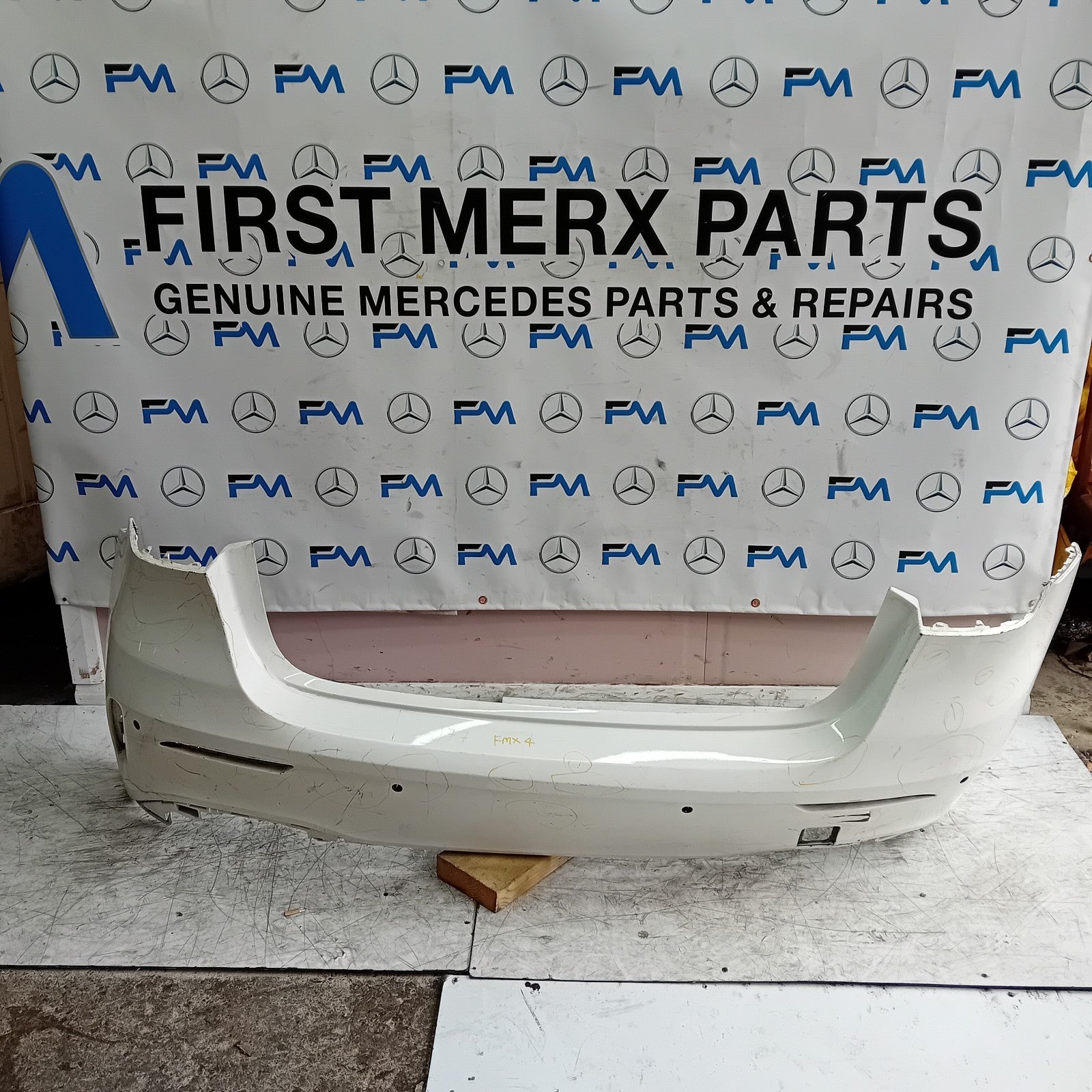 MERCEDES BENZ  A-CLASS W177 REAR BUMPER A1778804801 2018 WHITE FMX4