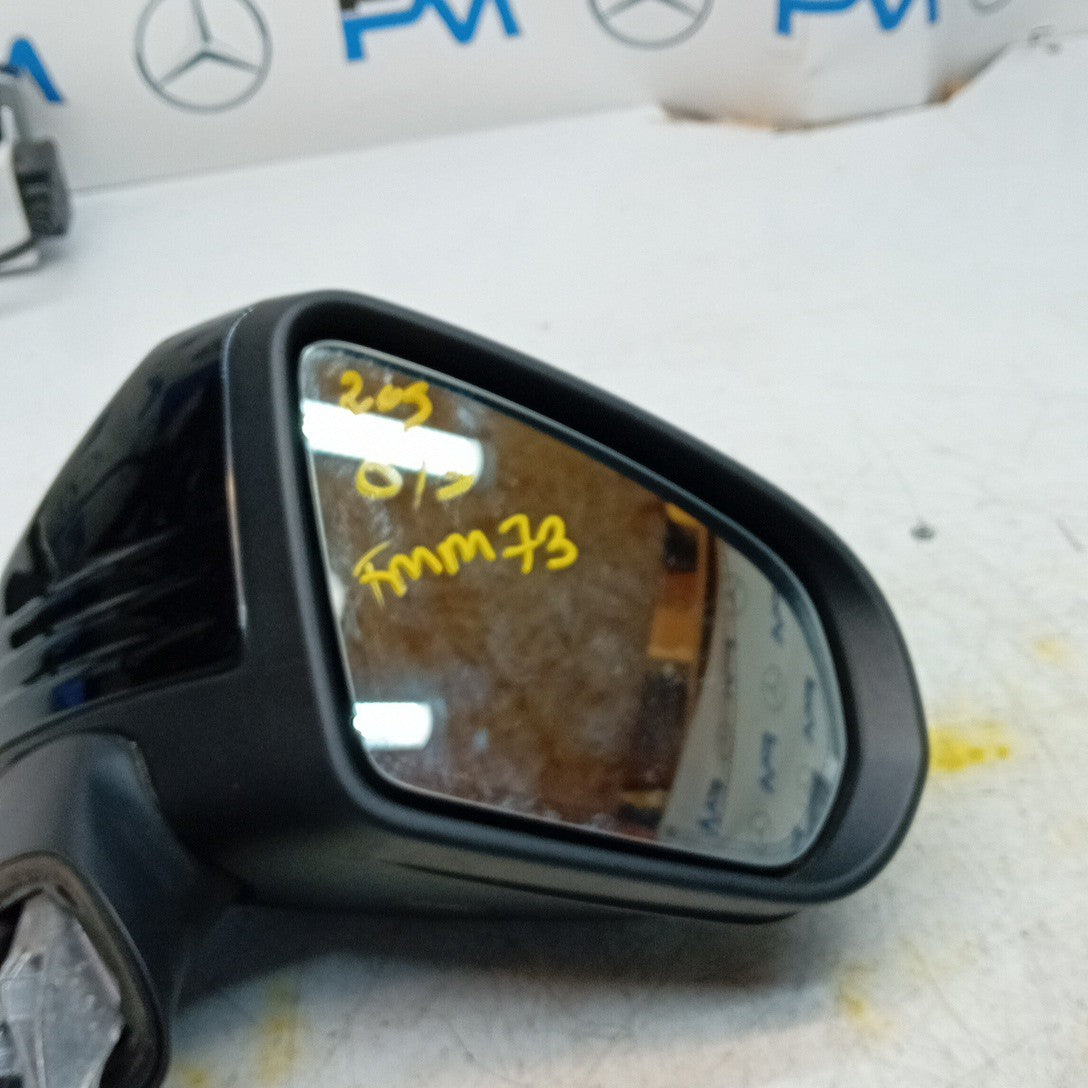 MERCEDES C-CLASS W205 DRIVER WING MIRROR OSF BLACK PL A2058105400 FMM73