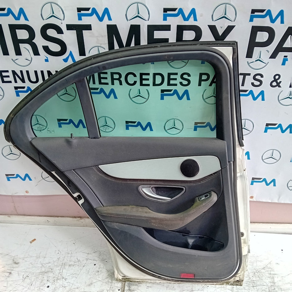 MERCEDES BENZ C-CLASS W205 PASSENGER SIDE REAR DOOR N/S/R WHITE FMD121