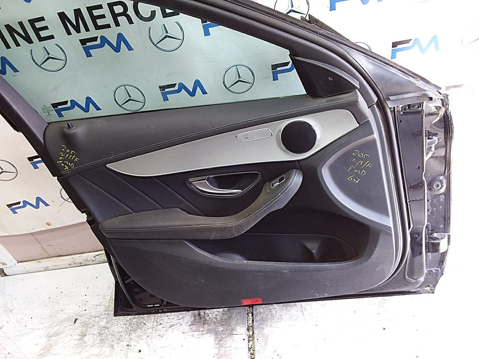 MERCEDES C-CLS W205 SLN PASSENGER FRONT DOOR NSF BLACK 2014-21 COMPLETE FMD607