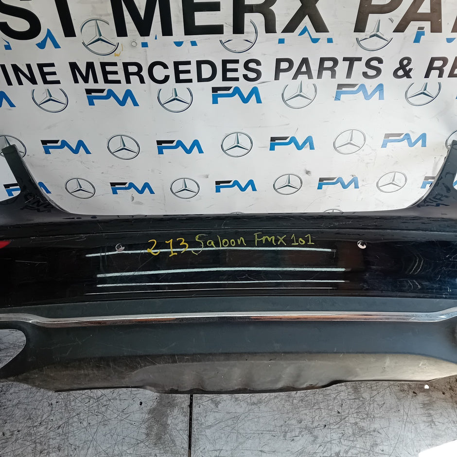 MERCEDES E-CLASS W213 SALOON REAR BUMPER 2016 A2138850025 BLACK COMPLETE FMX101