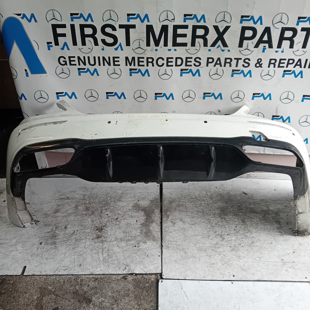 MERCEDES BENZ E-CLASS W213 SALOON REAR BUMPER WHITE 2016 A2138850001 FMX79