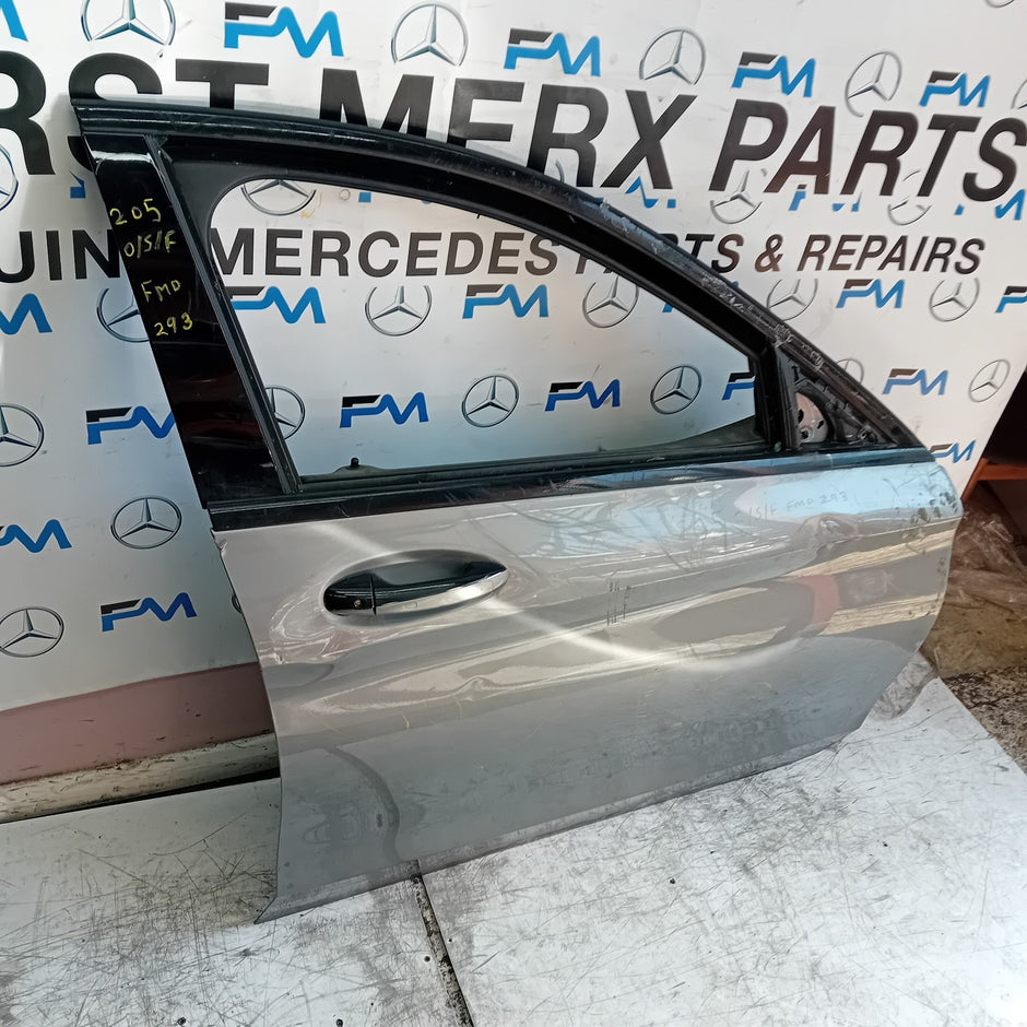 MERCEDES C-CLASS W205 DRIVER FRONT DOOR OSF SILVER 2014 ON COMPLETE FMD293