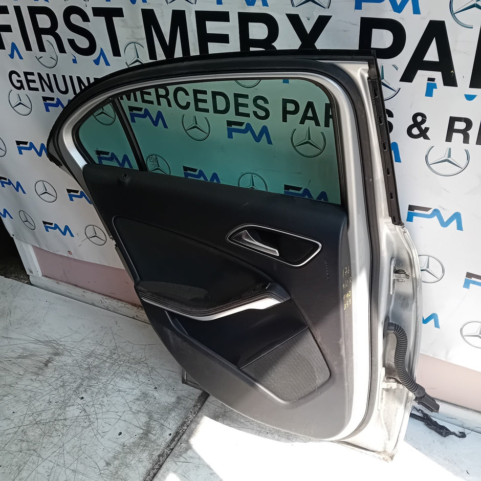 MERCEDES A-CLASS W176 PASSENGER REAR DOOR NSR SILVER 2012-18 COMPLETE FMD353