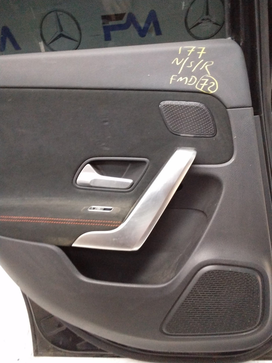 MERCEDES BENZ A-CLASS W177 PASSENGER SIDE REAR DOOR N/S/R COMPLETE BLACK FMD72