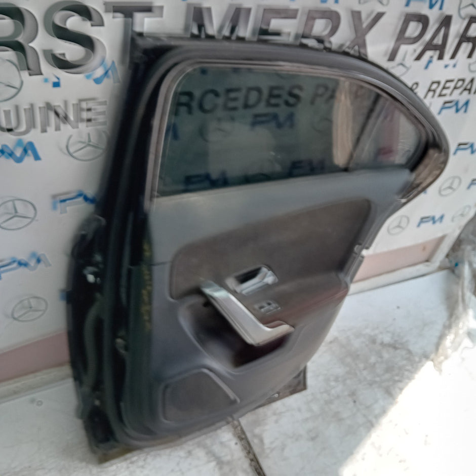 MERCEDES A-CLASS W177 DRIVER REAR DOOR OSR BLACK 2018 ON COMPLETE FMD374