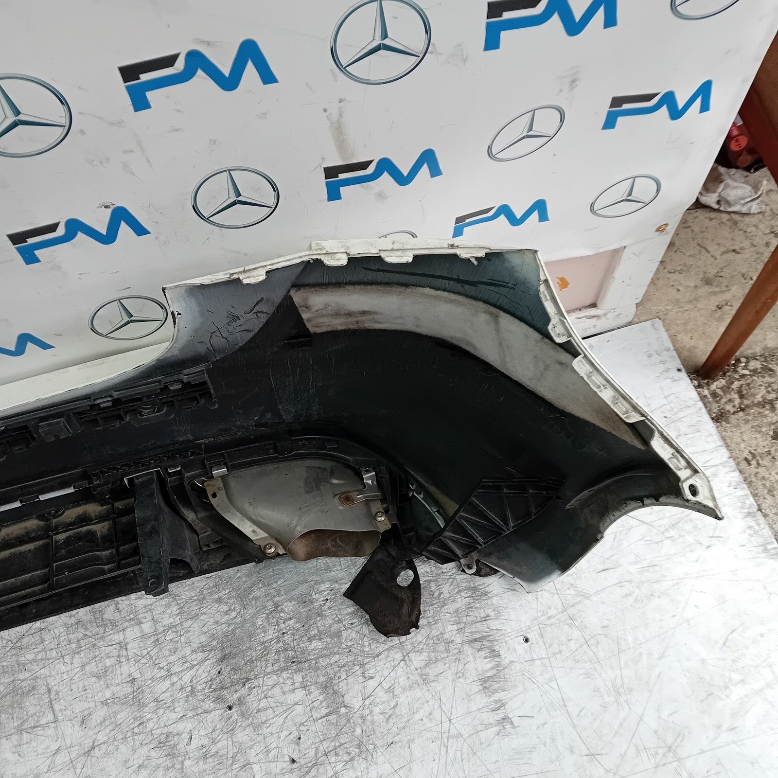MERCEDES BENZ A-CLASS W176 REAR BUMPER 2012-18 A1768853000 WHITE FMX32