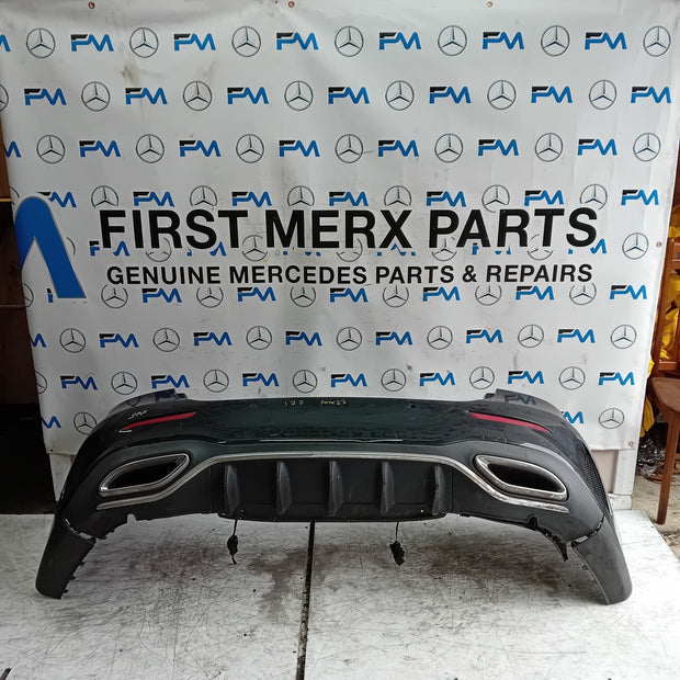 MERCEDES BENZ  A-CLASS W177 REAR BUMPER 2018 A1778800002 BLACK COMPLETE FMX23