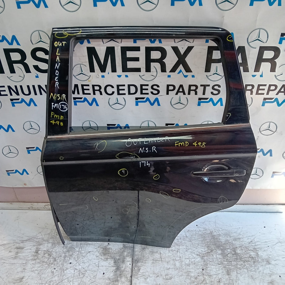 MITSUBISHI OUTLANDER MK3 PASSENGER REAR DOOR NSR 2013 BLACK FMD498