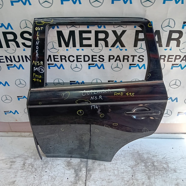 MITSUBISHI OUTLANDER MK3 PASSENGER REAR DOOR NSR 2013 BLACK FMD498