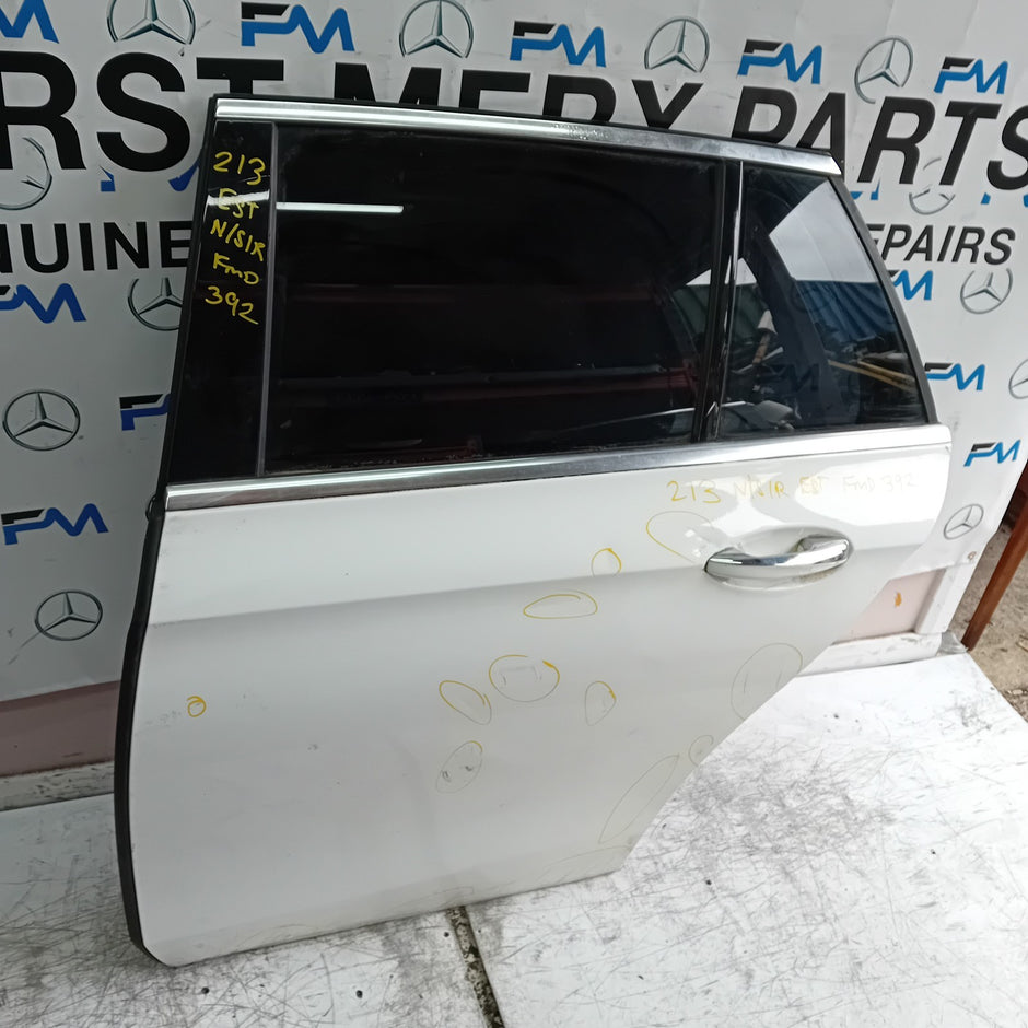 MEECEDS E-CLASS S213 EST PASSENGER REAR DOOR NSR WHITE 2016 ON COMPLETE FMD392