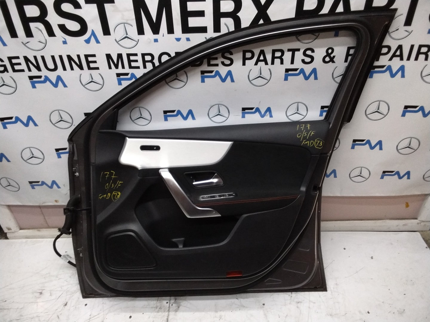 MERCEDES BENZ A-CLASS W177 DRIVER SIDE FRONT DOOR O/S/F COMPLETE GREY FMD73
