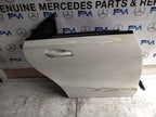 MERCEDES CLA W117 SLN DRIVER REAR DOOR OSR WHITE 2013-19 COMPLETE FMD340