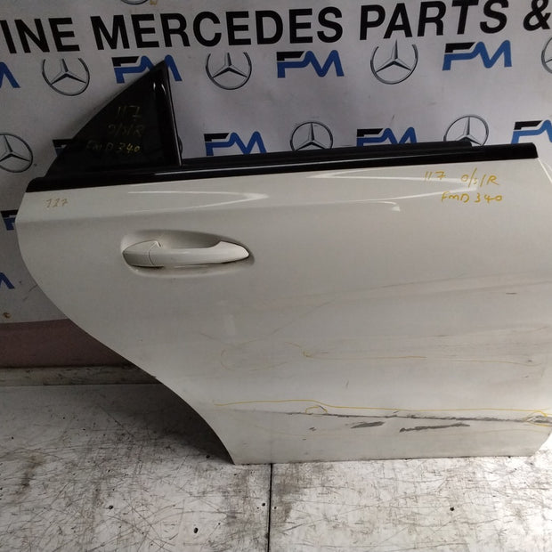 MERCEDES CLA W117 SLN DRIVER REAR DOOR OSR WHITE 2013-19 COMPLETE FMD340