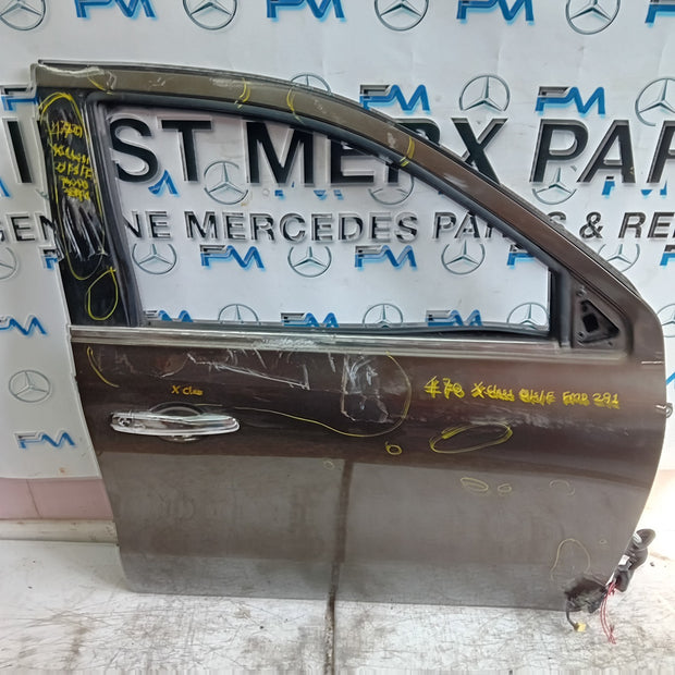 MERCEDES X-CLASS W470 DRIVER SIDE FRONT DOOR OSF BROWN 2017-20 COMPLETE FMD291