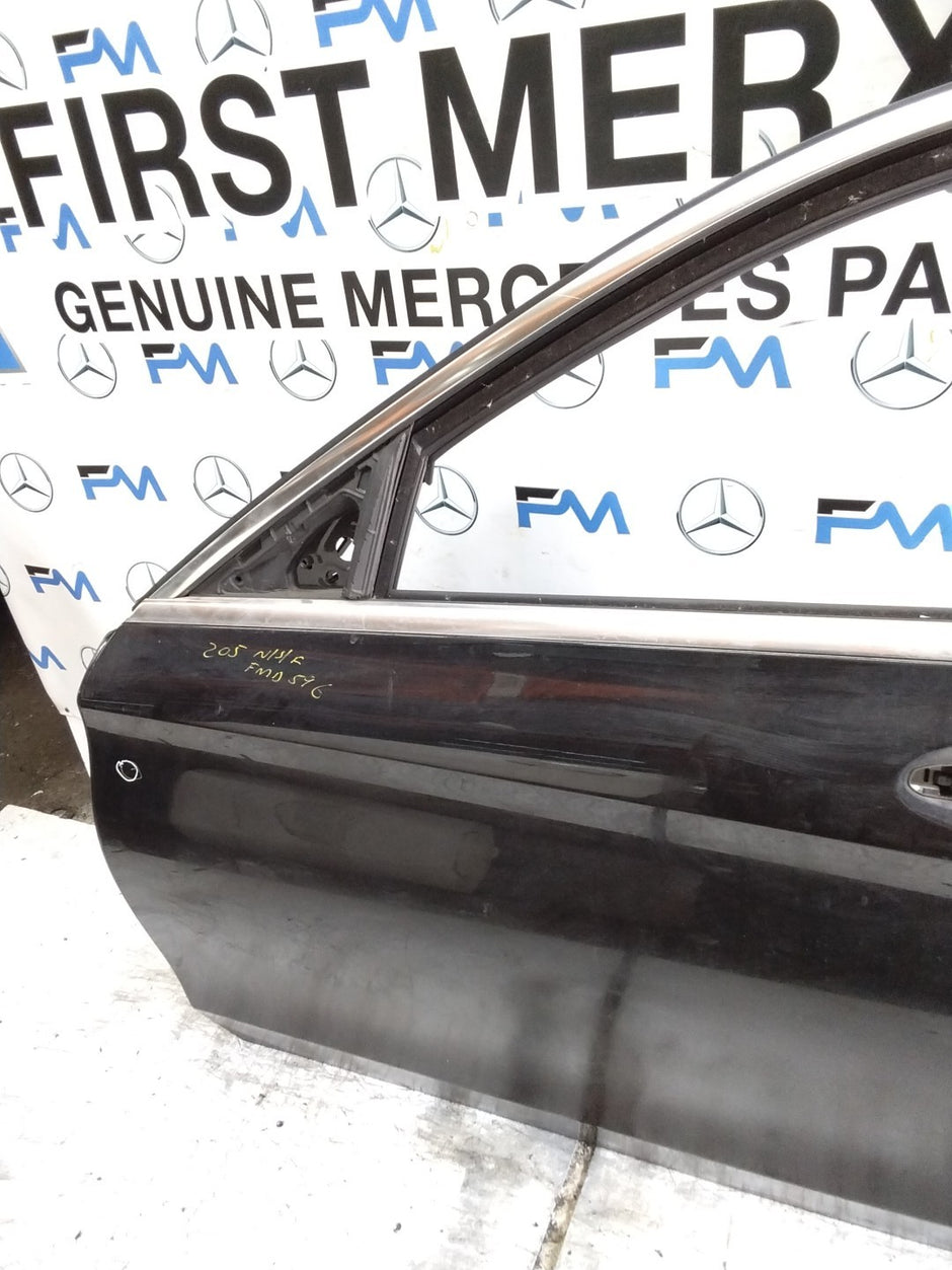MERCEDES C-CLS W205 SLN PASSENGER FRONT DOOR NSF BLACK 2014-21  FMD596
