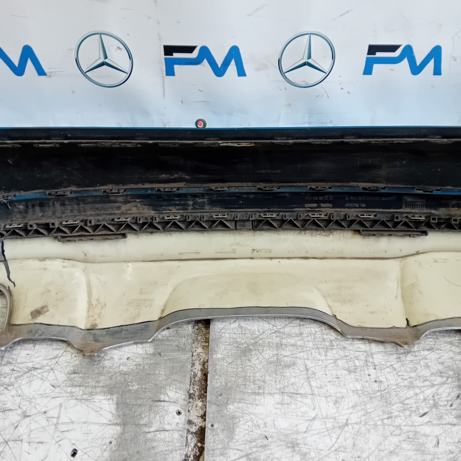 MERCEDES BENZ GLA X156 REAR BUMPER BLUE 2014-19 A1568852425 FMX119