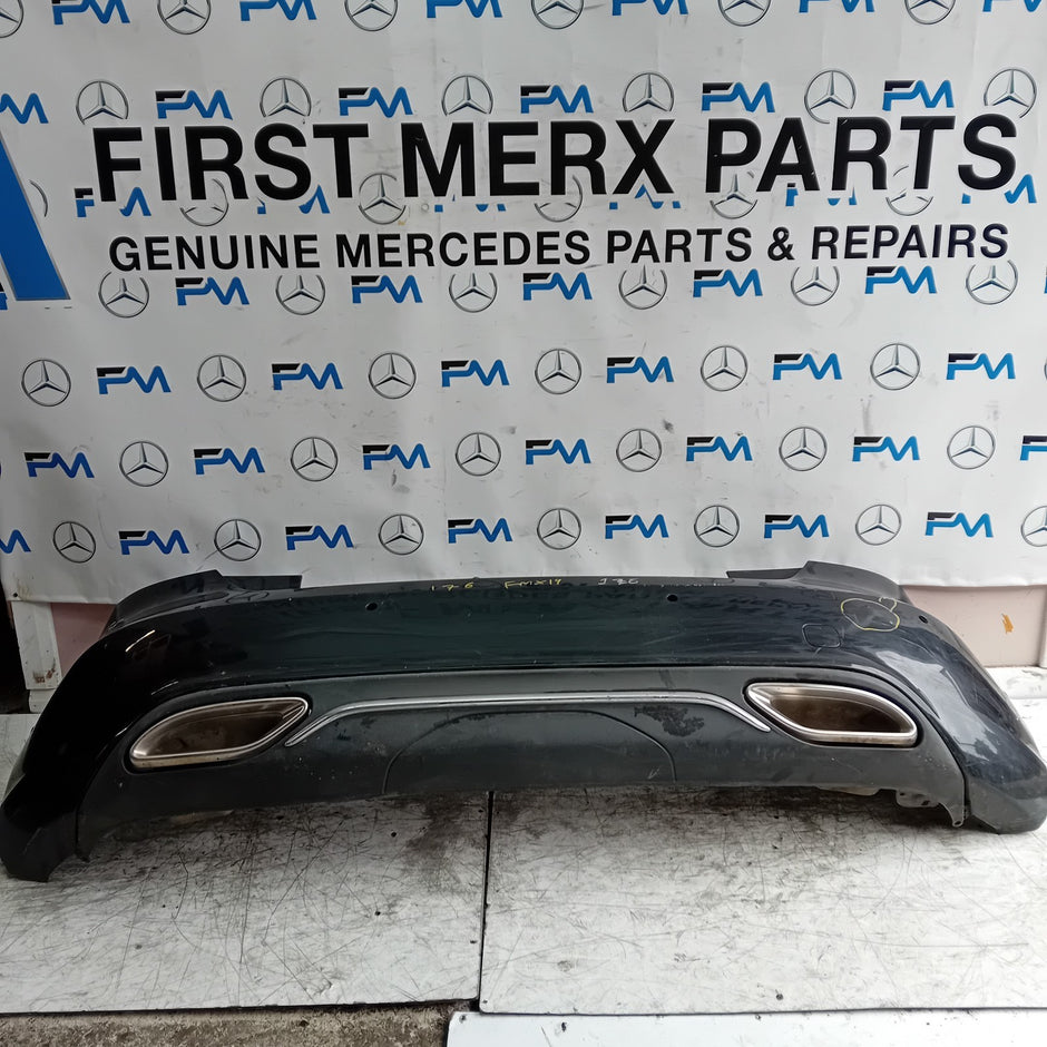 MERCEDES BENZ  A-CLASS W176 REAR BUMPER A1768854225 2016 BLACK COMPLETE FMX19