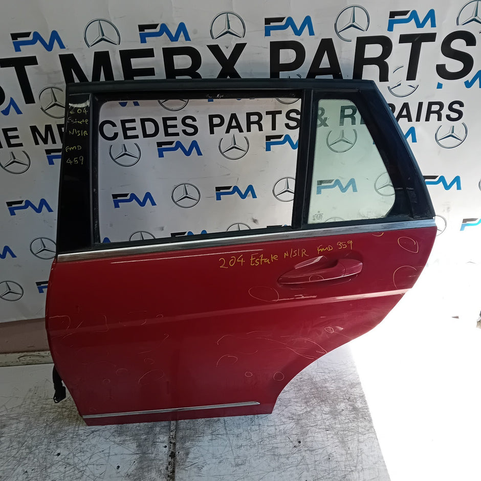 MERCEDES C-CLASS S204 EST PASSENGER REAR DOOR NSR RED 2008-14 FMD459