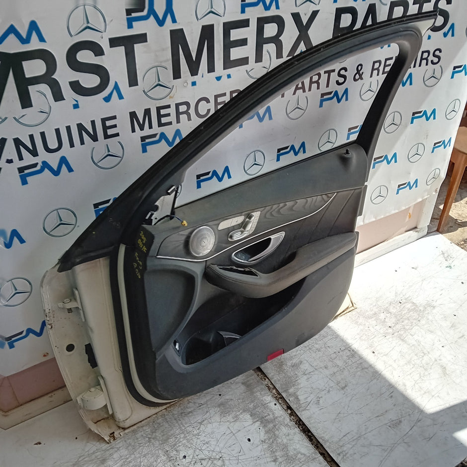 MEECEDS C-CLASS W205 DRIVER FRONT DOOR OSF WHITE 2014 ON COMPLETE FMD400