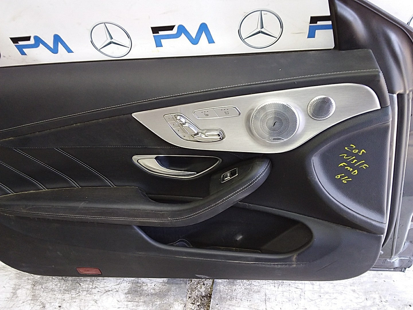 MERCEDES C-CLS C205 COUPE PASSENGER FRONT DOOR NSF GREY 2016 ONW COMPLETE FMD616