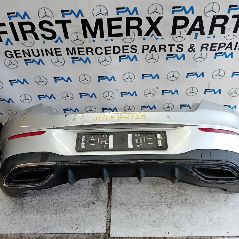 MERCEDES BENZ CLA C118 REAR BUMPER SILVER 2019 ON A1188859501 COMPLETE FMX120