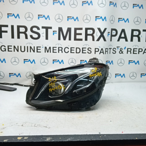 MERCEDES E-CLASS PASSENGER MULTIBEAM COMPLETE HEADLIGHT A2139061704 2016 FMH184