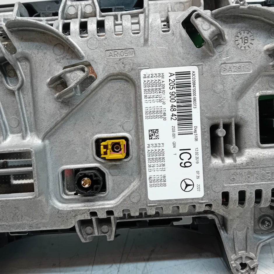 MERCEDES C-CLASS W205 SPEEDOMETER INSTRUMENT CLUSTER BLACK A2059004842 FM001472