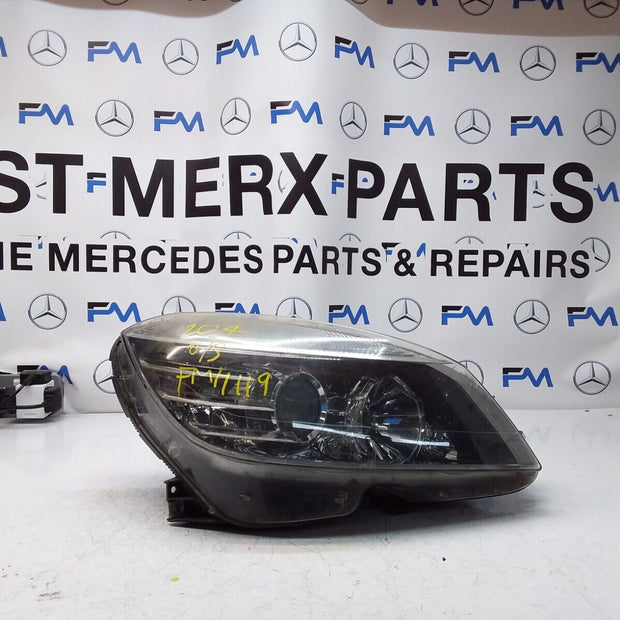 2008-2014 MERCEDES C-CLASS W204 HEADLIGHT DRIVER SIDE OS FMH119 (DAMAGED)