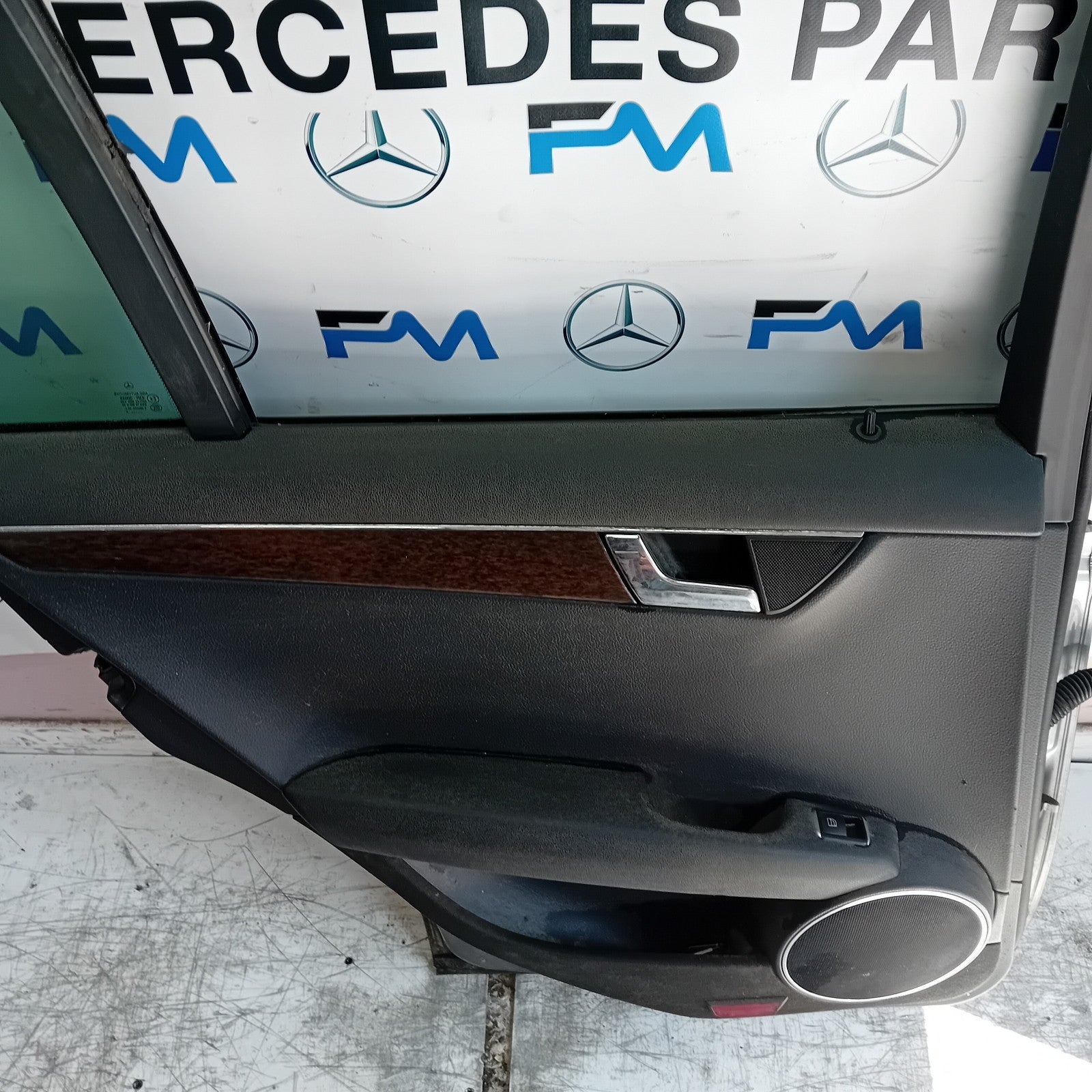 MERCEDES C-CLASS S204 EST PASSENGER REAR DOOR NSR 2014 ON SILVER COMPLETE FMD367