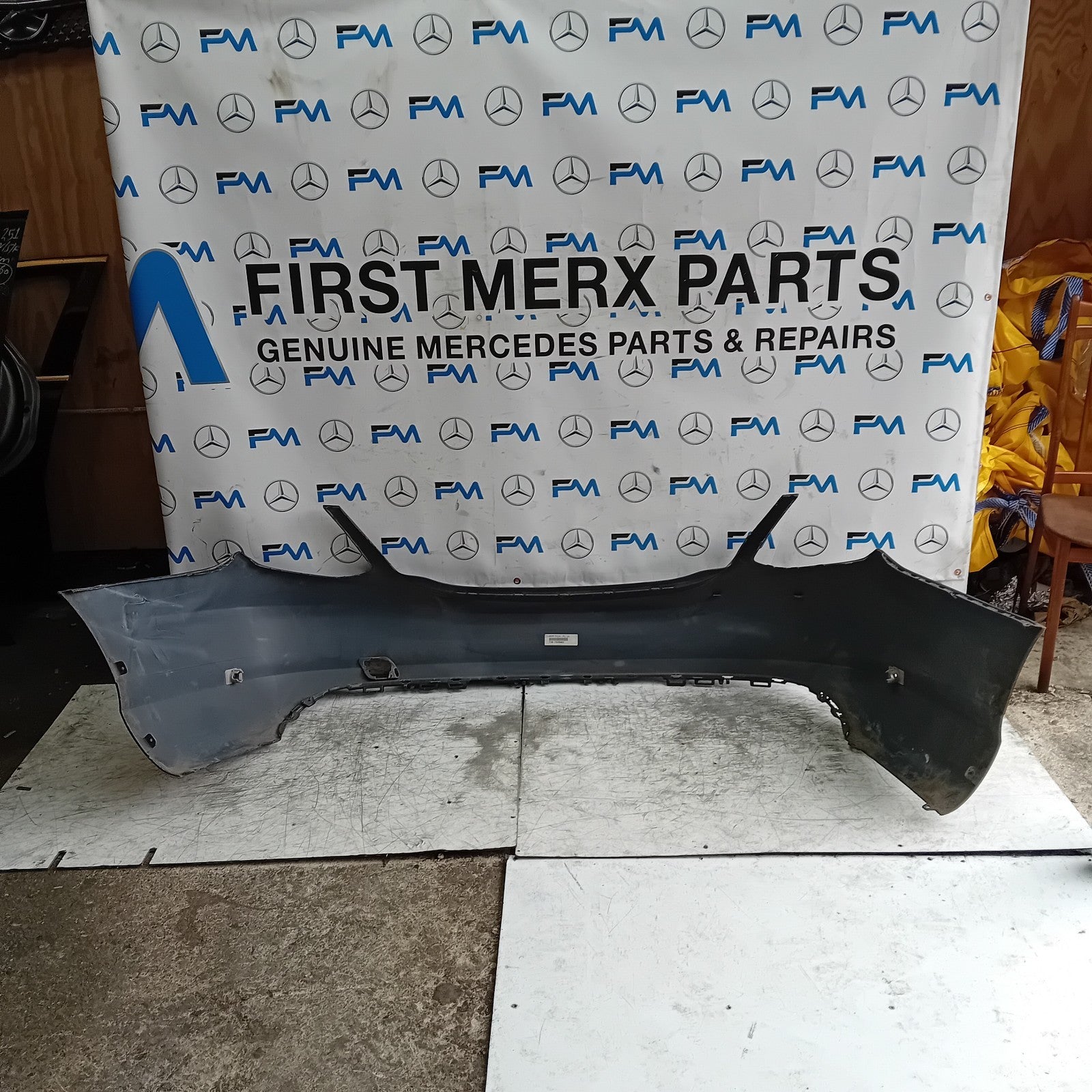 MERCEDES BENZ C-CLASS W205 SLN REAR BUMPER 2015 BLACK A2058550138 FMX49