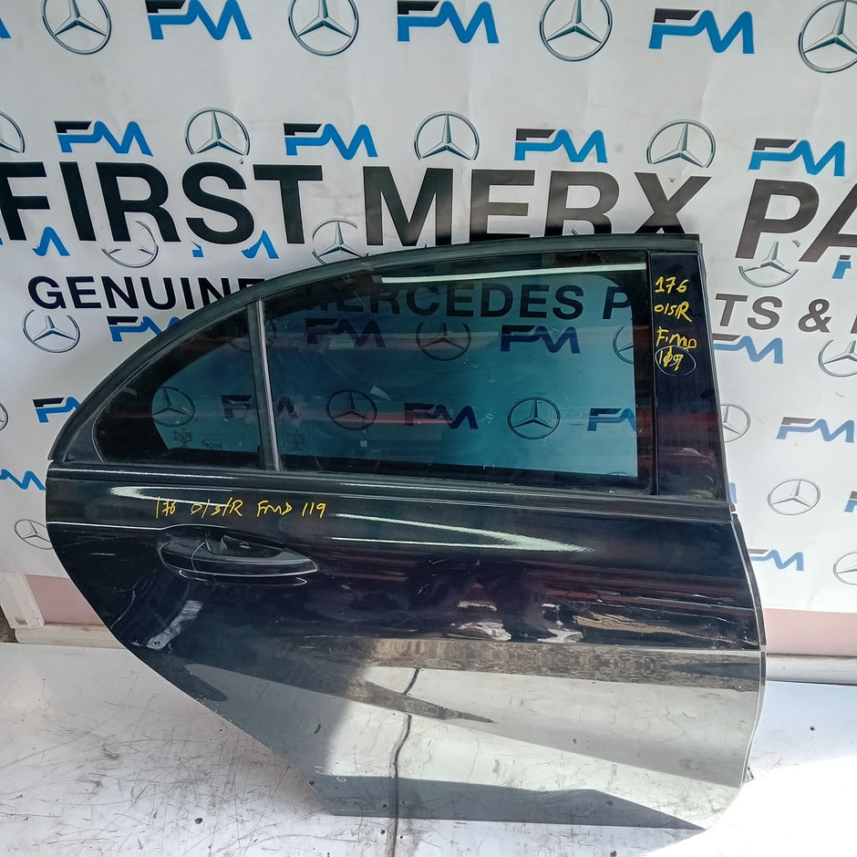MERCEDES BENZ A-CLASS W176 DRIVER SIDE REAR DOOR O/S/R BLACK FMD119