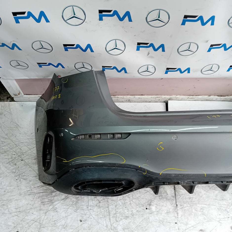 MERCEDES BENZ  A-CLASS W177 REAR BUMPER A1778804801 2018 GREY FMX8