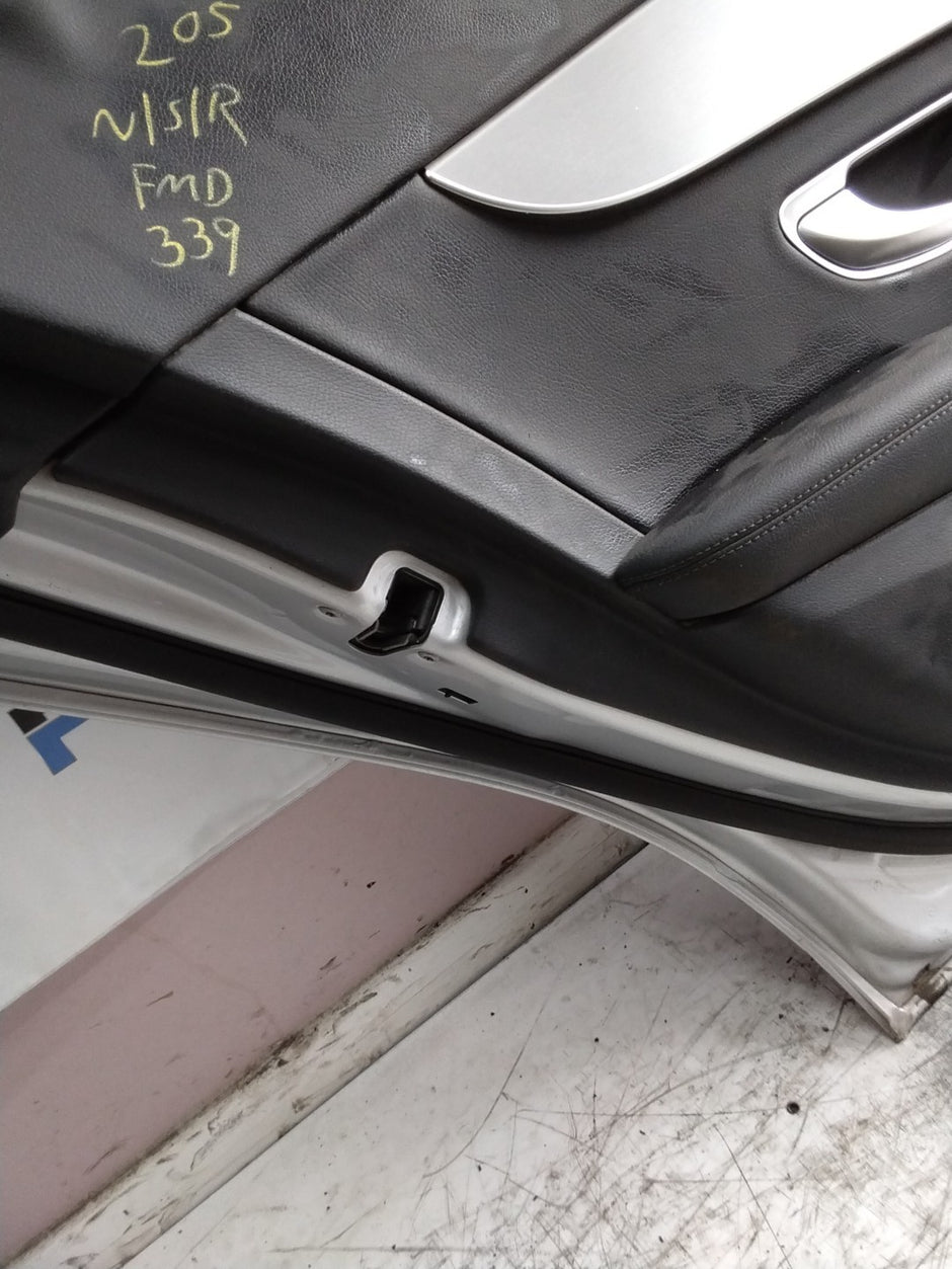 MERCEDES C-CLASS W205 SLN PASSENGER REAR DOOR NSR SILVER 2014 ON COMPLETE FMD339