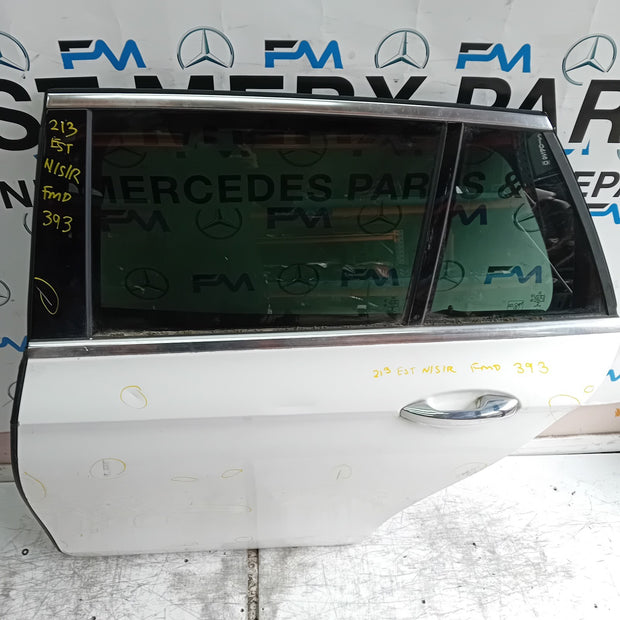 MEECEDS E-CLASS S213 EST PASSENGER REAR DOOR NSR WHITE 2016 ON COMPLETE FMD393
