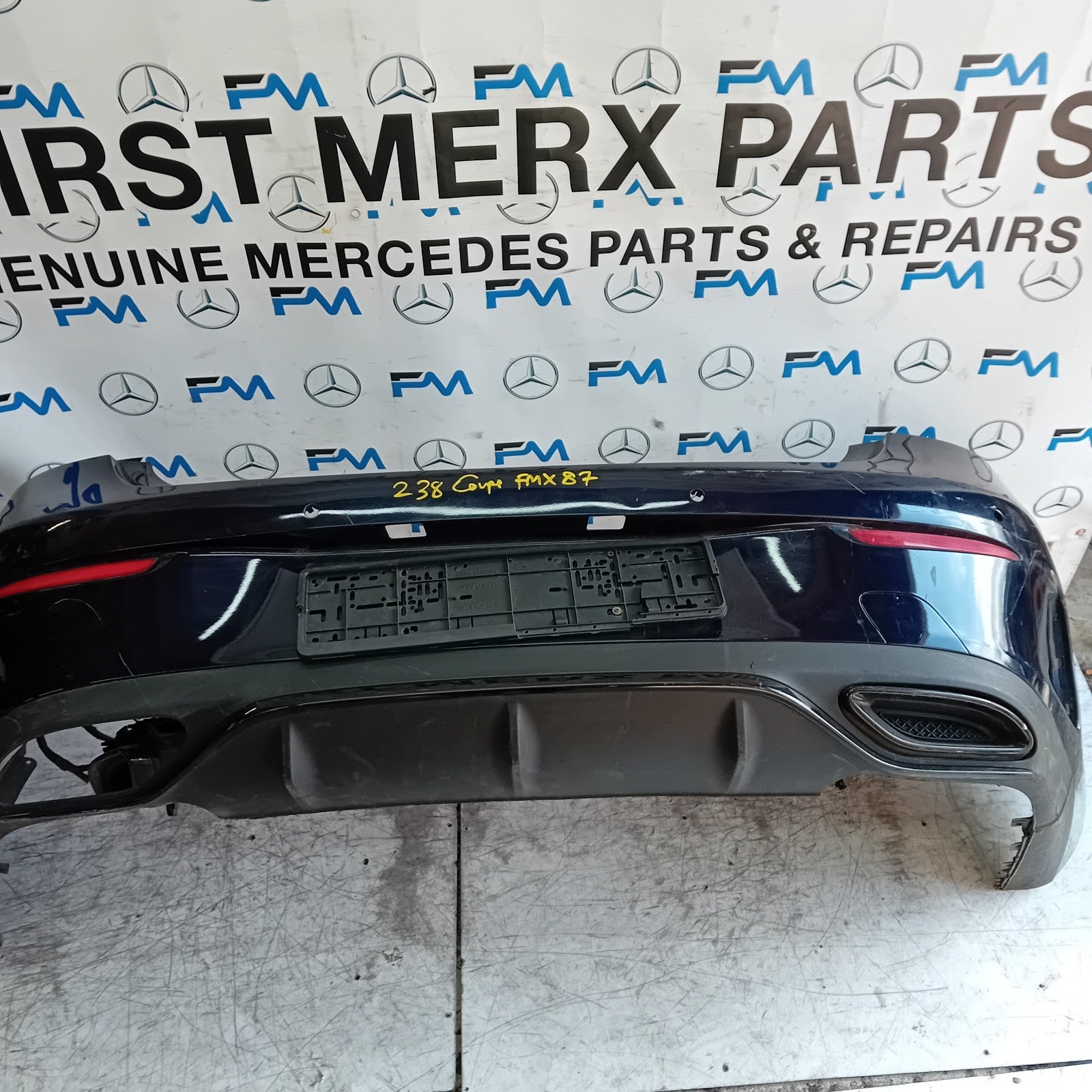 MERCEDES BENZ E-CLASS C238 COUPE REAR BUMPER BLUE 2016 ON FMX87
