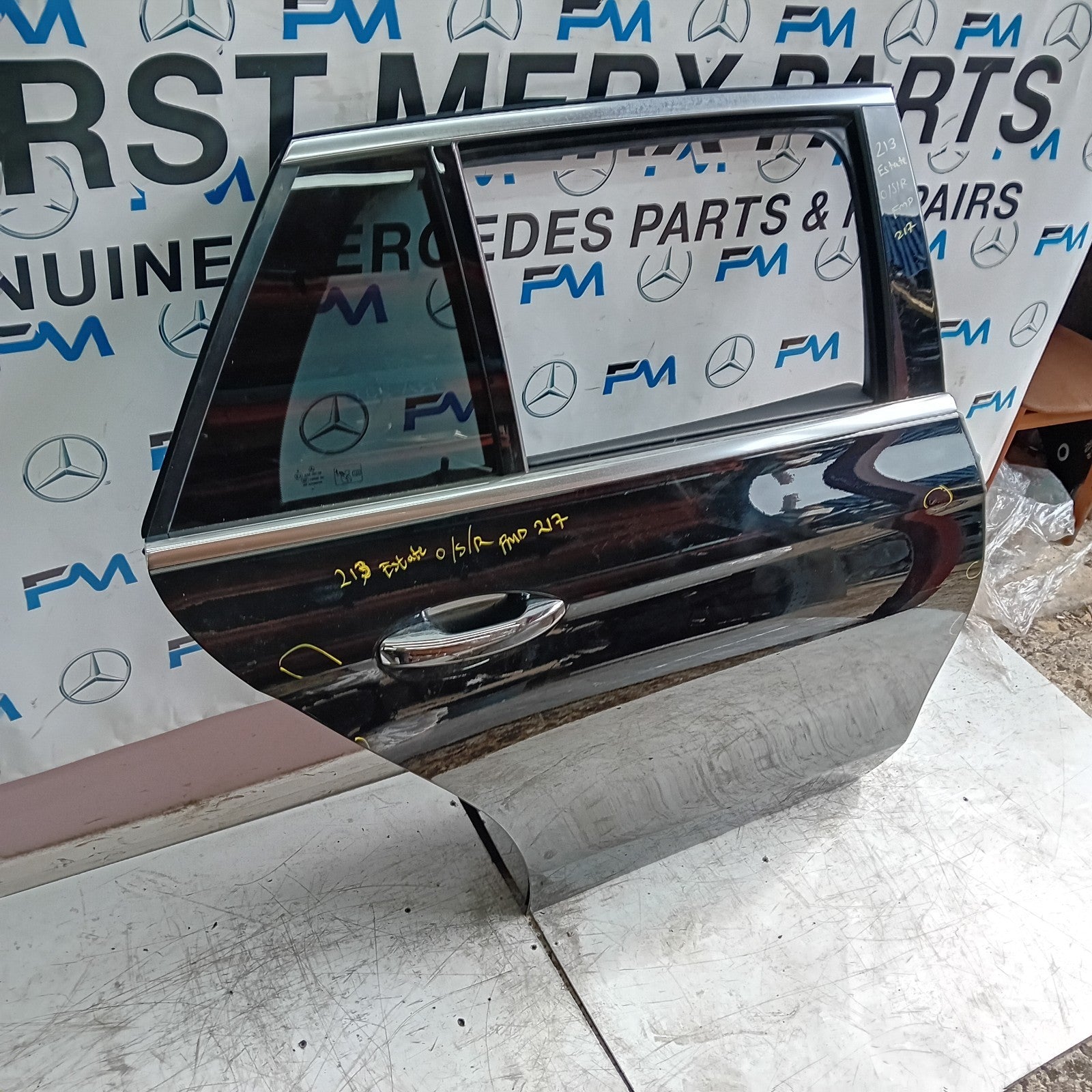 MERCEDES E-CLASS S213 ESTATE DRIVER REAR DOOR OSR BLACK 2016 ON COMPLETE FMD217
