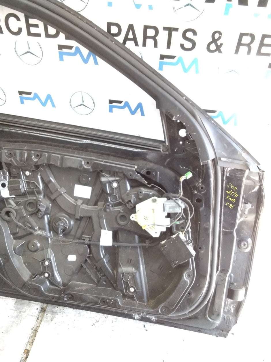 MERCEDES C-CLS W205 SLN PASSENGER FRONT DOOR NSF BLACK 2014-21  FMD596