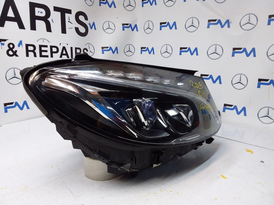 MERCEDES C CLASS W205 COMPLETE HEADLIGHT FACELIFT DRIVER OS A2059068202 FMH103
