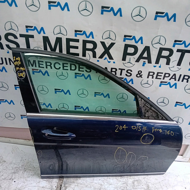 MERCEDES BENZ C-CLASS W204 DRIVER SIDE FRONT DOOR O/S/F BLUE COMPLETE FMD140