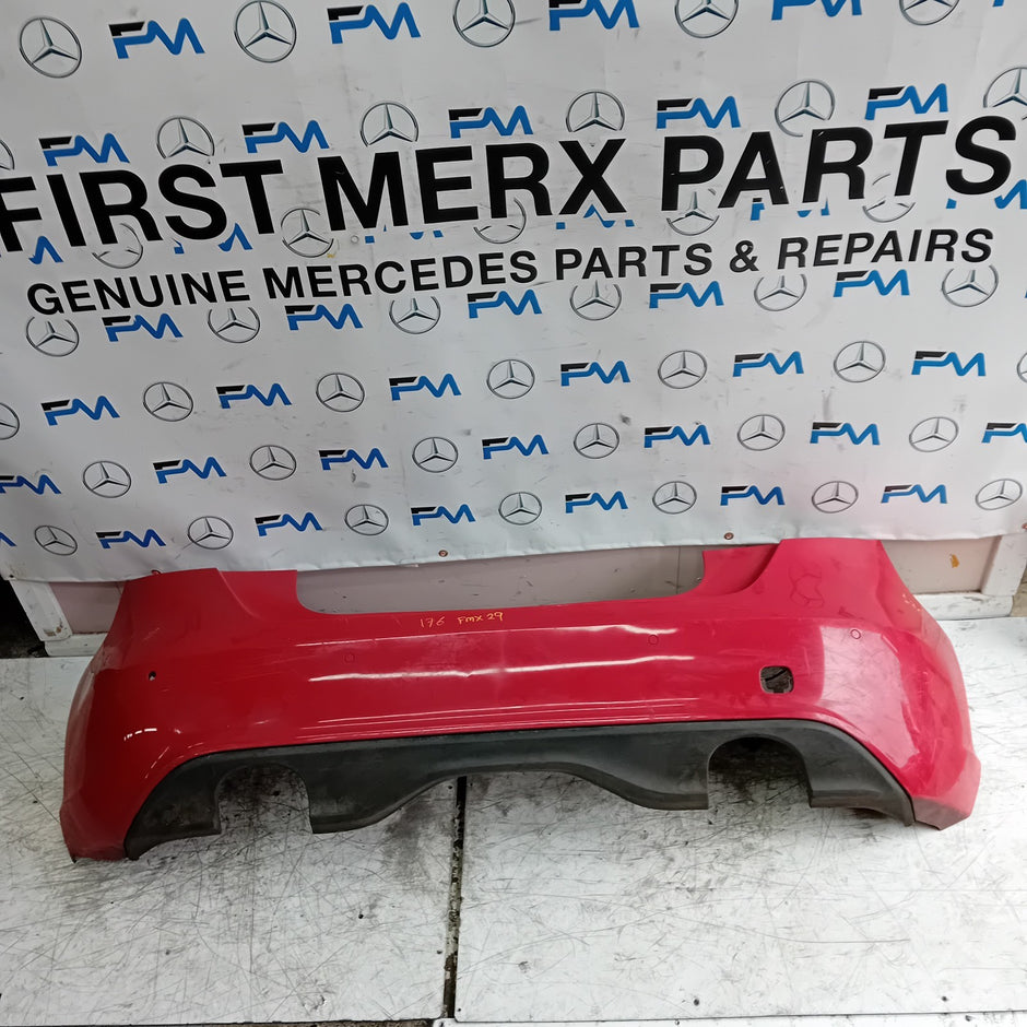 MERCEDES BENZ A-CLASS W176 REAR BUMPER 2012-18 A1768850125 RED  FMX29