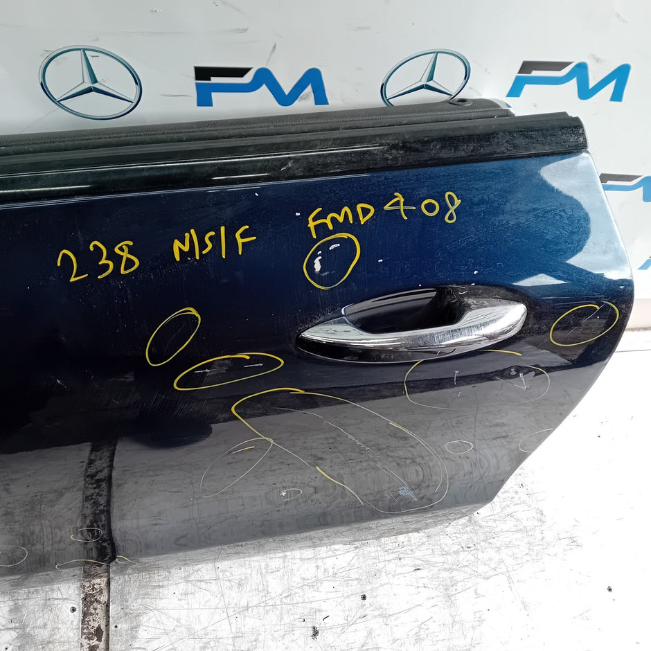 MERCEDES E-CLASS W238 PASSENGER FRONT DOOR NSF 2016 ON BLUE COMPLETE FMD408
