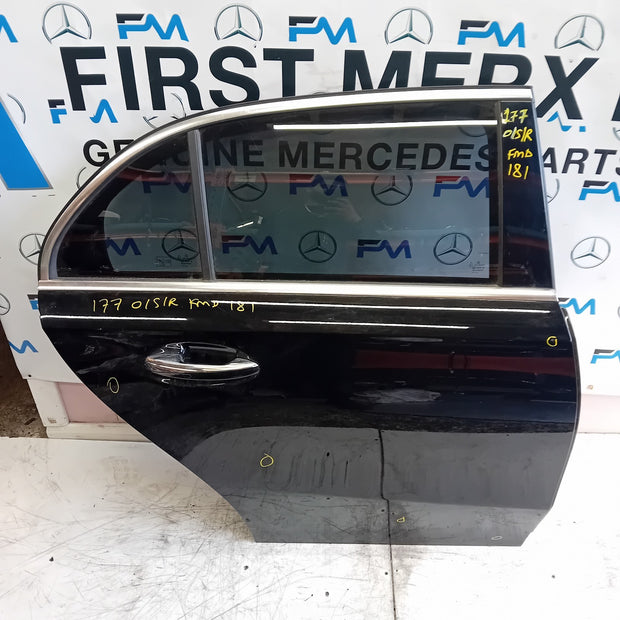 MERDEDES A-CLASS W177 DRIVER SIDE REAR DOOR OSR BLACK 2018 ON COMPLETE FMD181