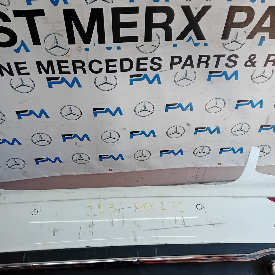 MERCEDES BENZ E-CLASS W213 SLN REAR BUMPER A2138850022 2016 WHITE FMX171