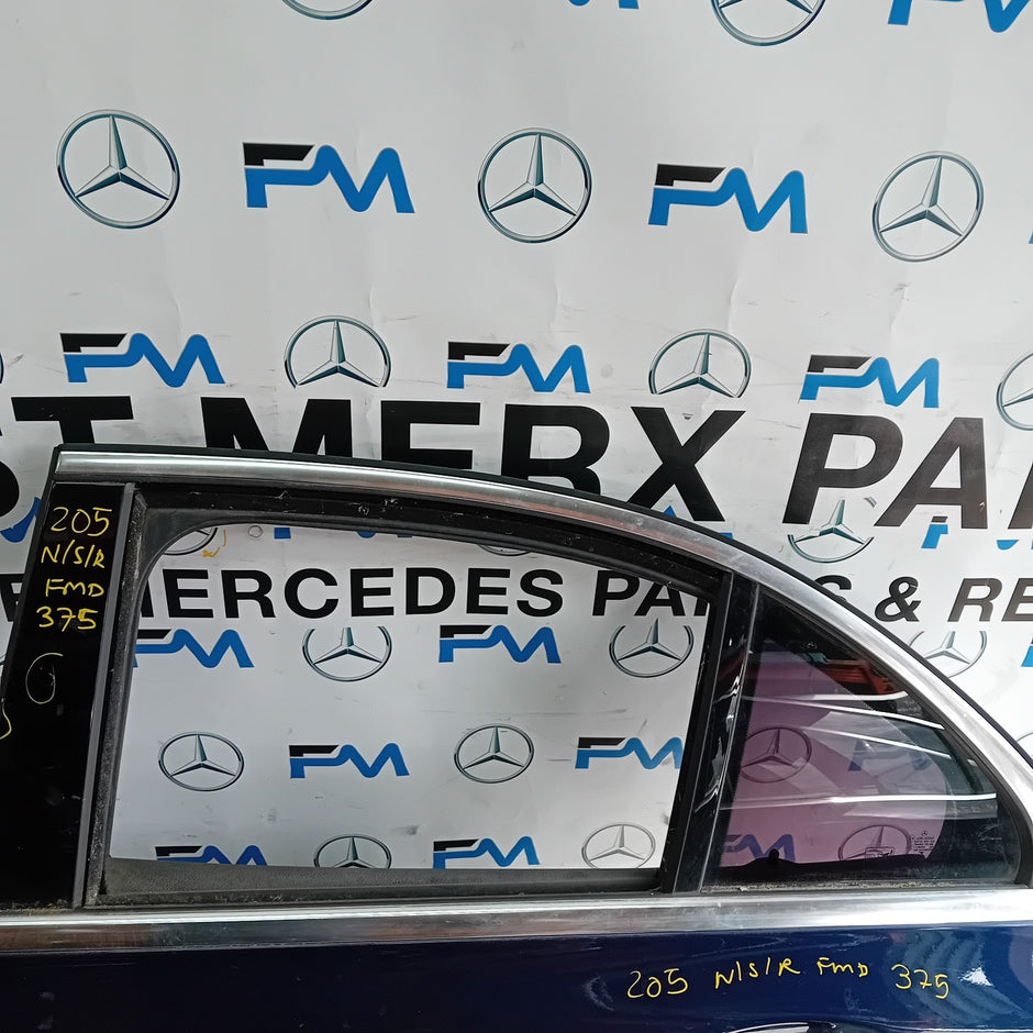 MERCEDES C-CLASS W205 SLN PASSENGER REAR DOOR NSR BLUE 2014 ON COMPLETE FMD375
